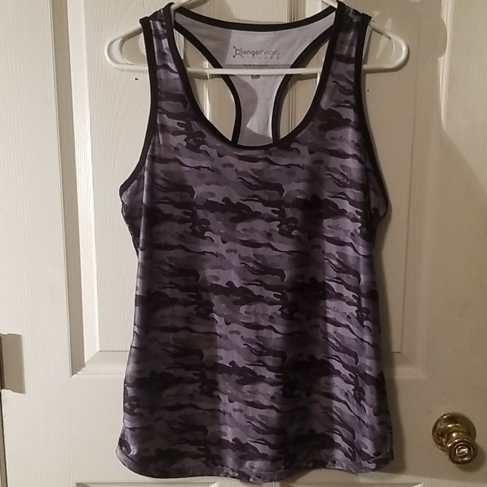 Orangetheory Fitness Gray Camo Tank Top M